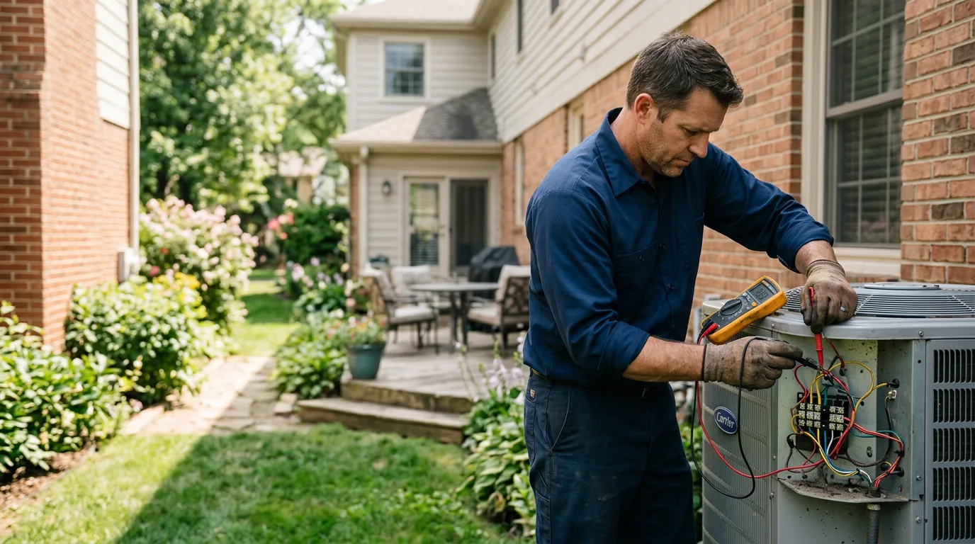 HVAC technician working near De Kalb, MS